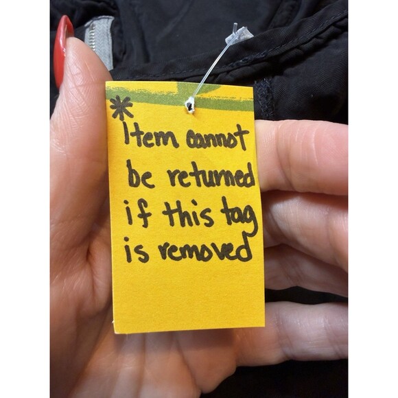 Johnny Was Pete & Greta Lightweight Cargo Pants Women’s Sz 4 Black With Belt - Picture 14 of 15